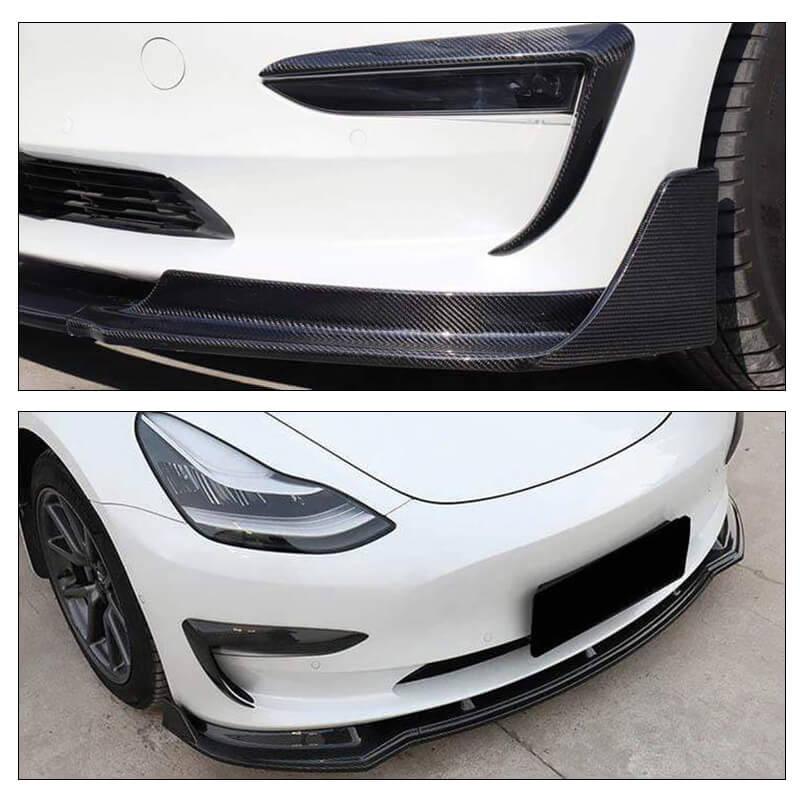 [Real Carbon Fiber] Front Bumper Lip Kit for Model 3 (2017-2023) - T-Launch