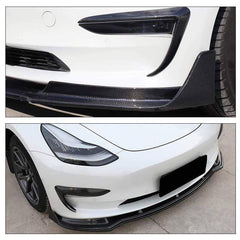 [Real Carbon Fiber] Front Bumper Lip Kit for Model 3 (2017-2023) - T-Launch