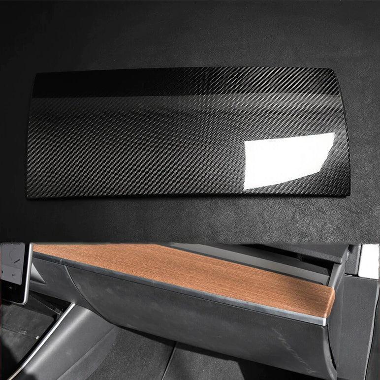 [Real Carbon Fiber] Glove Box Cover for Tesla Model 3/Y (2017-2023) - TESLAUNCH
