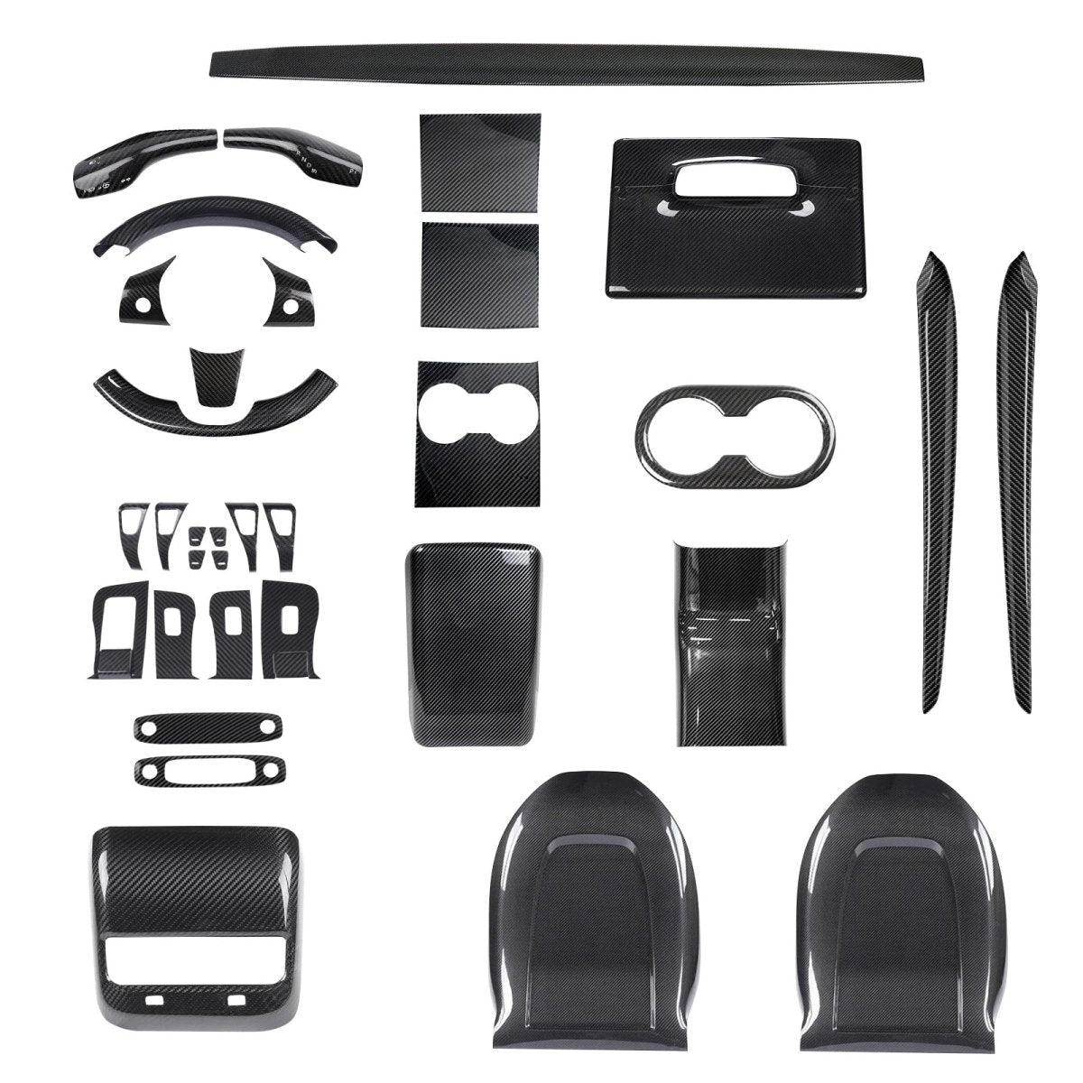 Real Carbon Fiber Interior Mods Wrap Kit for Tesla Model 3 / Y - T-Launch
