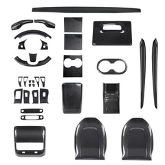 Real Carbon Fiber Interior Mods Wrap Kit for Tesla Model 3 / Y - T-Launch