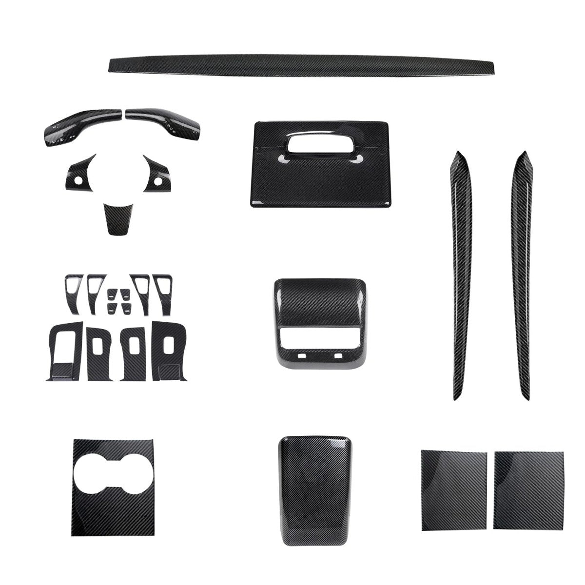 Real Carbon Fiber Interior Mods Wrap Kit for Tesla Model 3 / Y - T-Launch