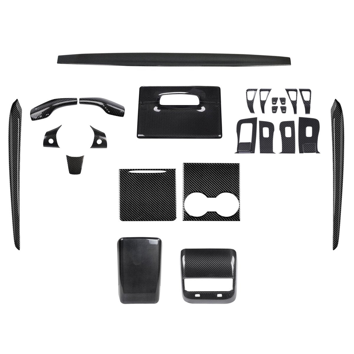 Real Carbon Fiber Interior Mods Wrap Kit for Tesla Model 3 / Y - T-Launch