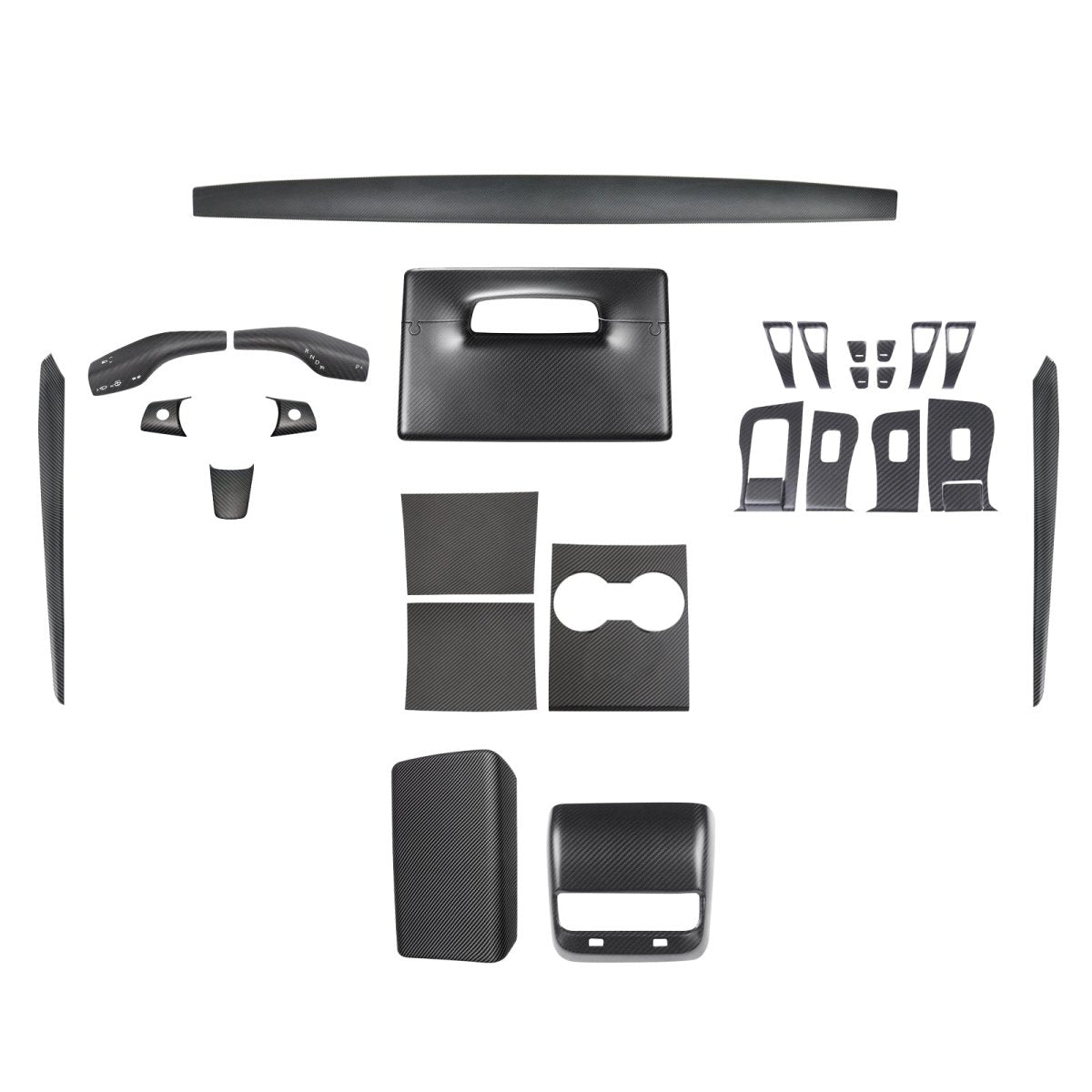 Real Carbon Fiber Interior Mods Wrap Kit for Tesla Model 3 / Y - T-Launch