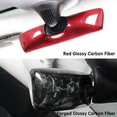 [Real Carbon Fiber] Interior Rearview Mirror Cover For Model 3/Y (2017-2023) - TESLAUNCH