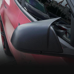 [Real Carbon Fiber] Tesla Model 3 GT Style Side Mirror Cover, Rear View Mirrors Cover Cap (2017-2023) - TESLAUNCH