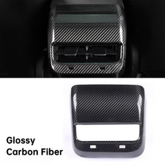 [Real Carbon Fiber] Model 3/Y Backseat Vent Overlay, Center Console Wrap Cover (2017-2023) - TESLAUNCH