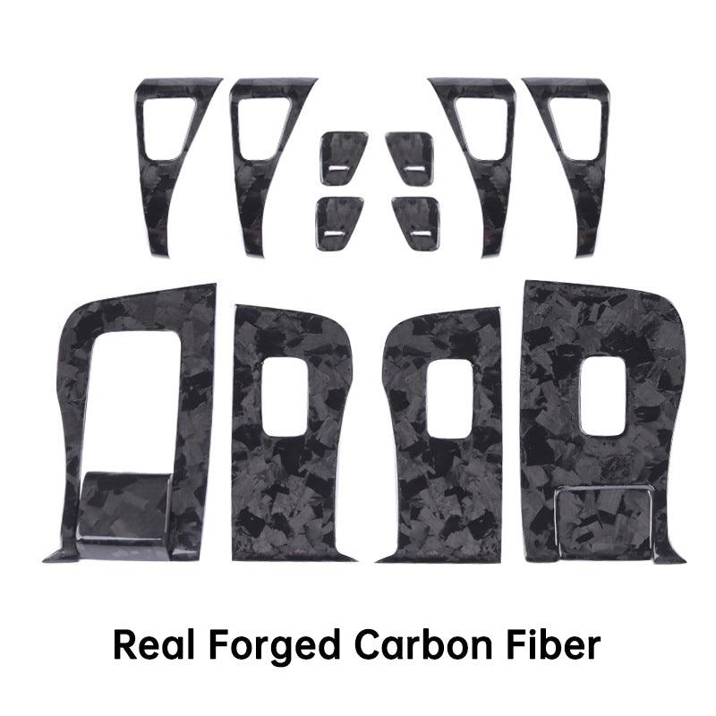 [Real Carbon Fiber] Model 3/Y Door Window Switch Cover, Door Switch Wrap Overlay (2017-2023) - TESLAUNCH