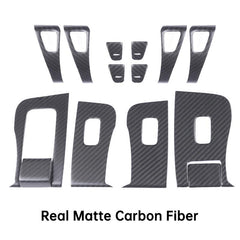 [Real Carbon Fiber] Model 3/Y Door Window Switch Cover, Door Switch Wrap Overlay (2017-2023) - TESLAUNCH