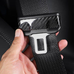 [Real Carbon Fiber] Seat Belt Fascia Cover For Model 3/Y Accessories (2017-2023) - TESLAUNCH