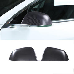 [Real Carbon Fiber] Side Mirror Cover for Tesla Model Y, Rear View Mirrors Cover Cap, OEM Style (2020-2023) - TESLAUNCH