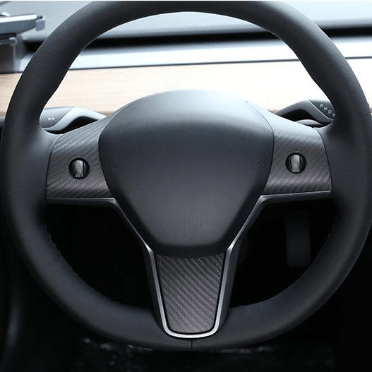 [Real Carbon Fiber] Steering Wheel Cover For Model 3/Y Accessories (2017-2023) - T-Launch