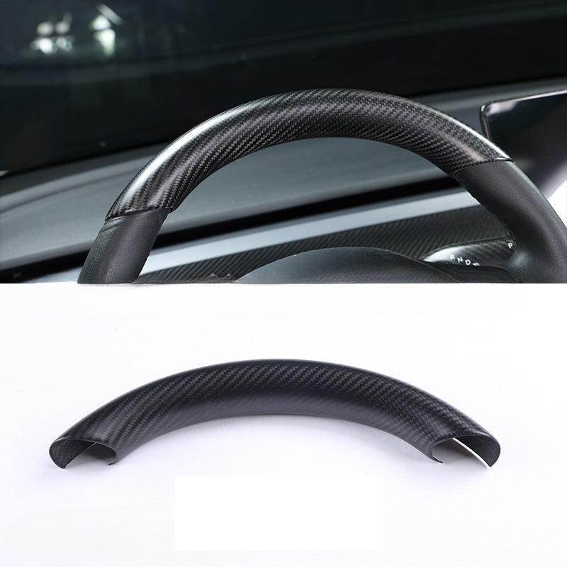 [Real Carbon Fiber] Steering Wheel Upper/Lower Cover For Tesla Model 3/Y Accessories (2017-2023) - T-Launch