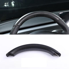 [Real Carbon Fiber] Steering Wheel Upper/Lower Cover For Tesla Model 3/Y Accessories (2017-2023) - T-Launch