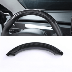 [Real Carbon Fiber] Steering Wheel Upper/Lower Cover For Tesla Model 3/Y Accessories (2017-2023) - T-Launch