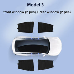Side Window Track Slide Privacy Curtain Sunshade for Tesla Model 3/Y - T-Launch