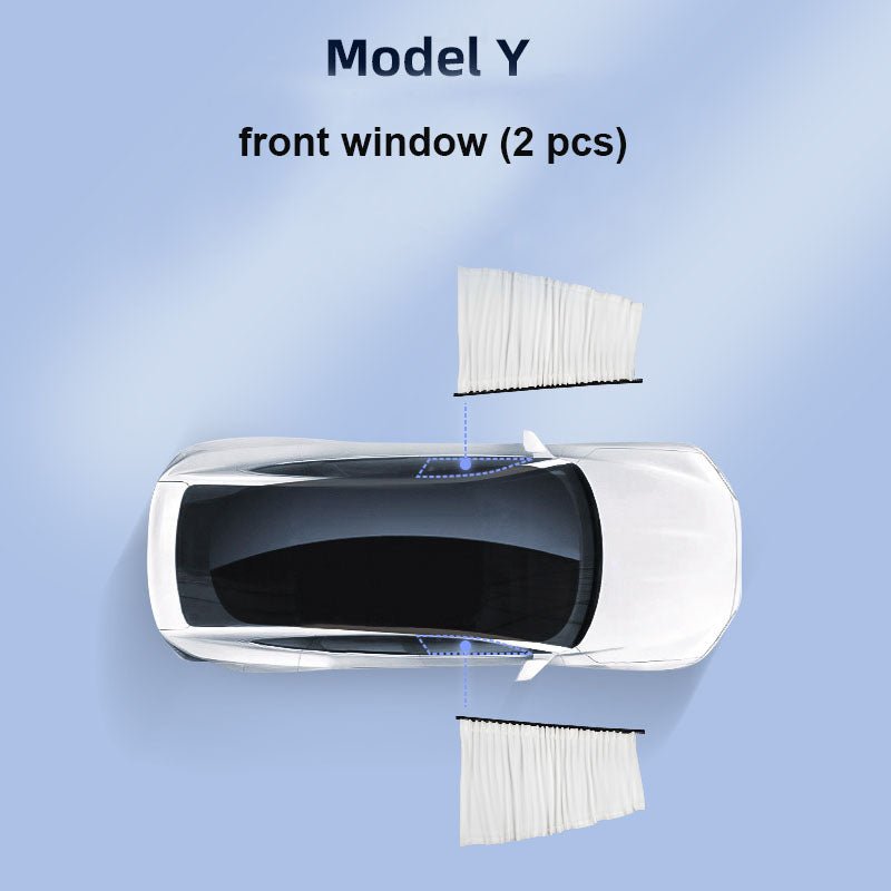 Side Window Track Slide Privacy Curtain Sunshade for Tesla Model 3/Y - T-Launch