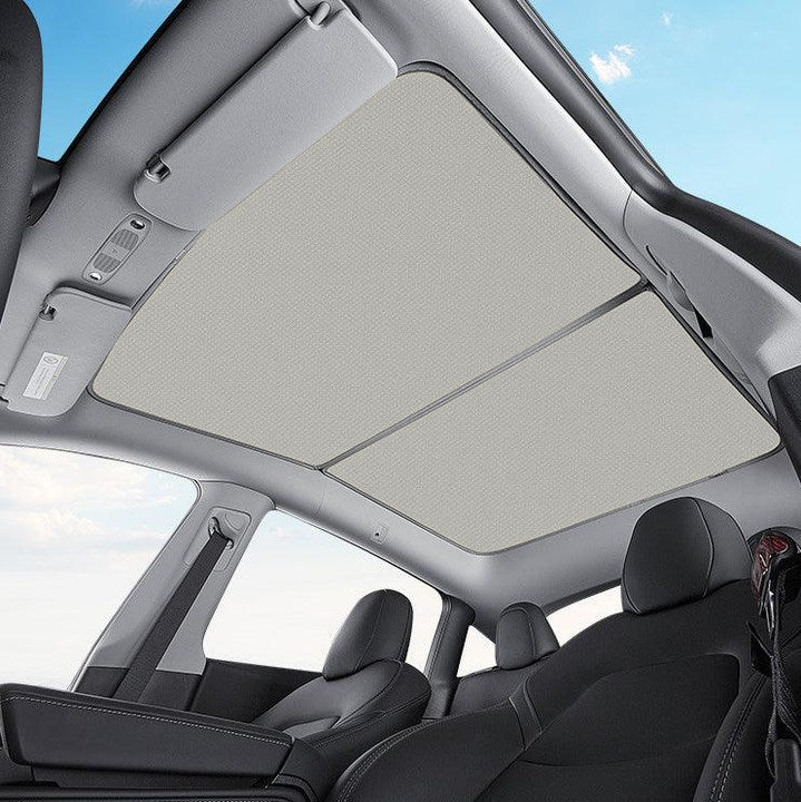 Split Glass Roof Sunshade for Tesla Model Y(2020-2024) Sun Visor Accessories Sun Blocking Heat Shade - T-Launch