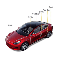 Tesla Model 3/Y Door Seal Kit Soundproof Rubber Weatherstrip (2017+) - T-Launch