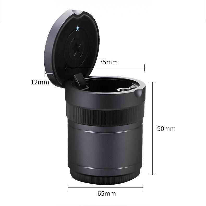 Vehicle Ashtray with Smell-proof Lid and LED Light for Tesla Model 3/Y/X/S - T-Launch