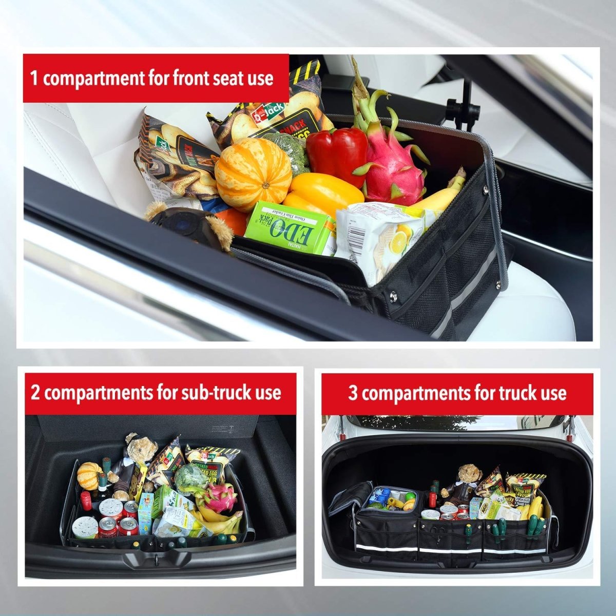 Water & Leakproof Large Collapsible Trunk Organizer For Tesla Model S/X/3/Y/Cybertruck - T-Launch