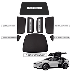 Whole Car Window & Sunroof Covercraft Dense Mesh Sunshade Kit (8 pcs) for Tesla Model X(2015-2020) Car Accessories - T-Launch